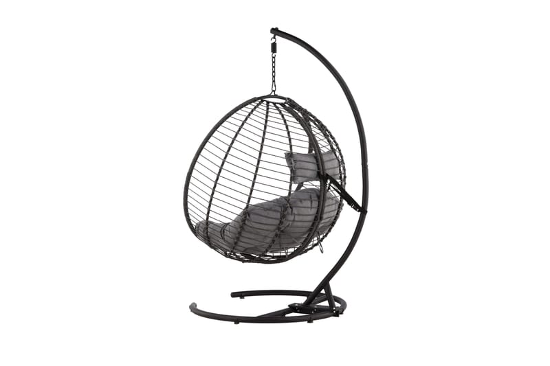 Bacolod Hängstol Utomhus 134x124 cm - Svart - Utemöbler - Utestol & trädgårdsstol - Hängstol utomhus