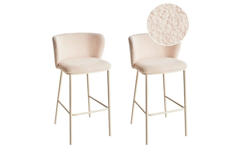 Barstol Mina II set om 2 Beige - Beige - Utemöbler - Utestol & trädgårdsstol - Barstol utomhus