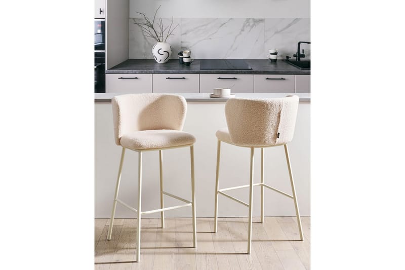 Barstol Mina II set om 2 Beige - Beige - Utemöbler - Utestol & trädgårdsstol - Barstol utomhus