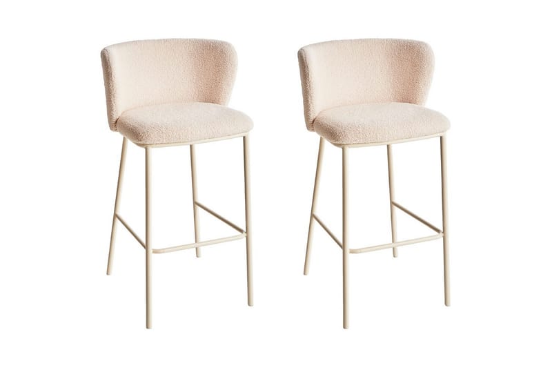 Barstol Mina II set om 2 Beige - Beige - Utemöbler - Utestol & trädgårdsstol - Barstol utomhus