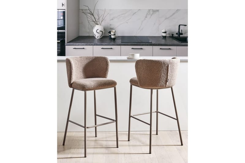 Barstol Mina II set om 2 Brun - Brun - Utemöbler - Utestol & trädgårdsstol - Barstol utomhus