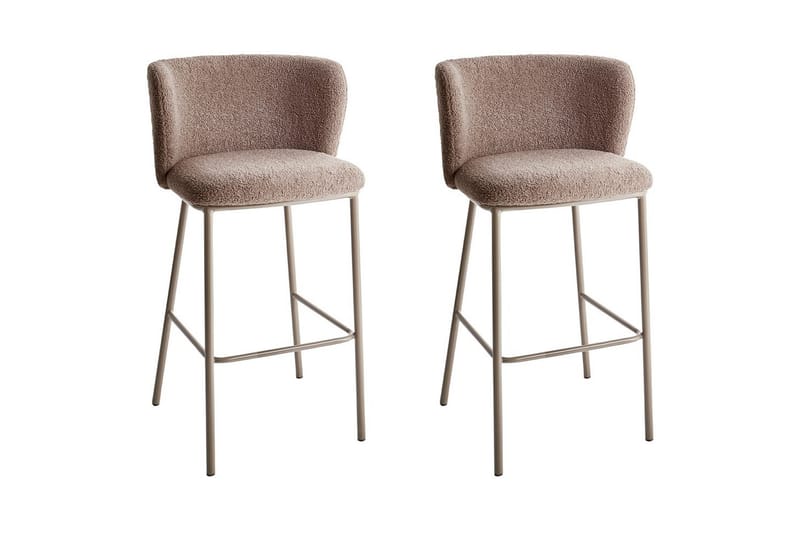 Barstol Mina II set om 2 Brun - Brun - Utemöbler - Utestol & trädgårdsstol - Barstol utomhus