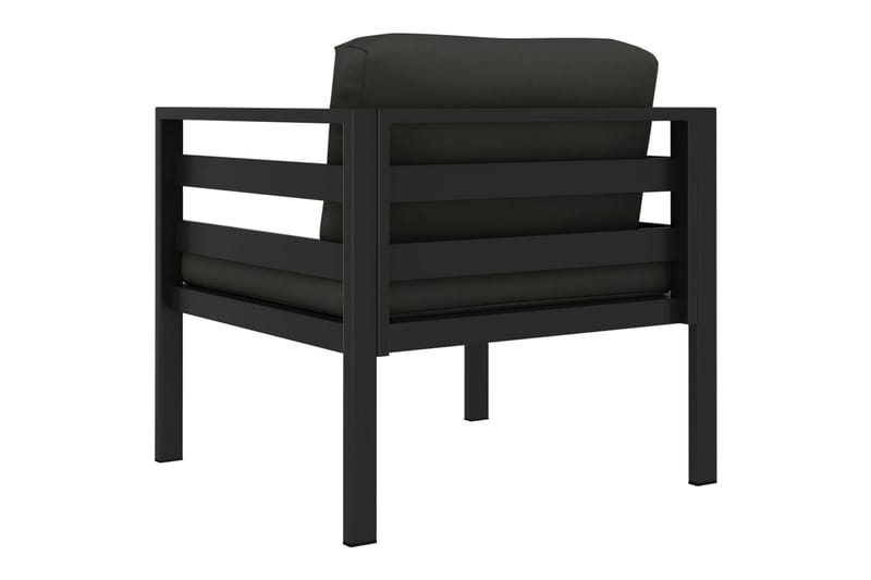 beBasic Fåtöljer 2 st med dynor aluminium antracit - Anthracite - Loungestol utomhus - Utefåtölj & loungefåtölj