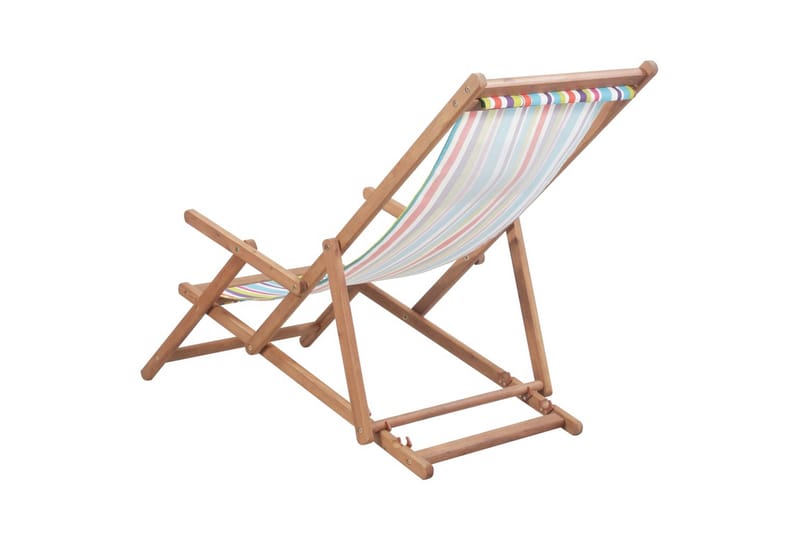Hopfällbar strandstol tyg och träram flerfärgad - Flerfärgad - Brassestolar & campingstolar - Strandstol