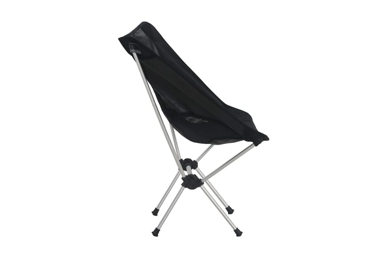 Hopfällbara campingstolar 2 st med väska 54x50x65 cm alumini - Svart - Utemöbler - Utestol & trädgårdsstol - Brassestolar & campingstolar