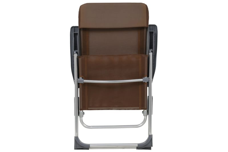 Hopfällbara campingstolar 4 st aluminium brun - Brun - Utemöbler - Utestol & trädgårdsstol - Brassestolar & campingstolar
