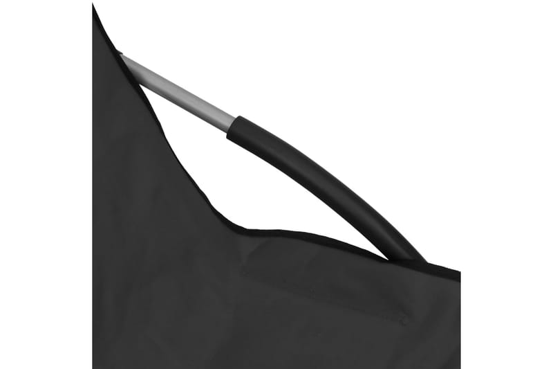 Hopfällbara strandstolar 2 st svart tyg - Svart - Utemöbler - Utestol & trädgårdsstol - Brassestolar & campingstolar
