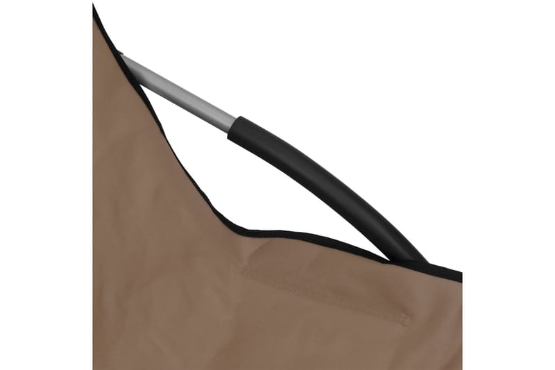 Hopfällbara strandstolar 2 st taupe tyg - Brun - Utemöbler - Utestol & trädgårdsstol - Brassestolar & campingstolar