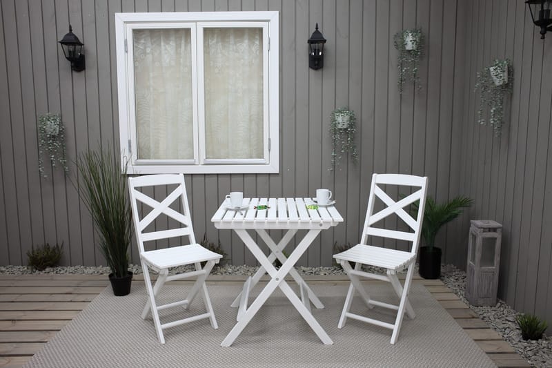 CALAYAN Klappstol Utomhus Vit - Utemöbler - Utestol & trädgårdsstol - Caféstol & klappstol utomhus