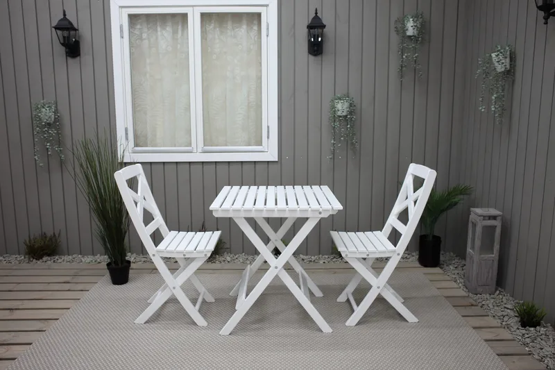 CALAYAN Klappstol Utomhus Vit - Utemöbler - Utestol & trädgårdsstol - Caféstol & klappstol utomhus