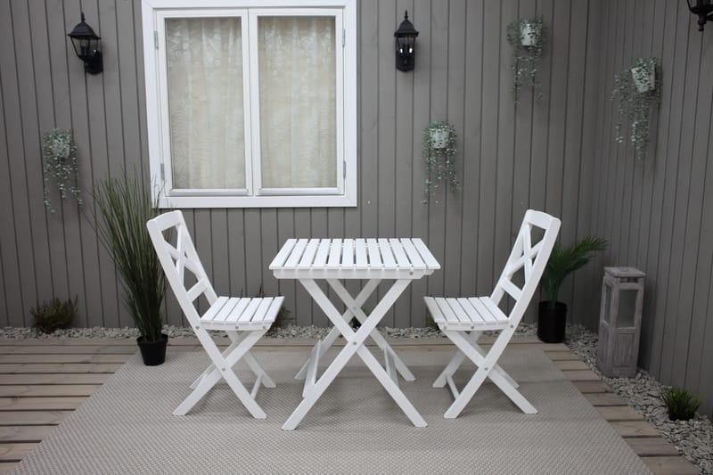 CALAYAN Klappstol Utomhus Vit - Utemöbler - Utestol & trädgårdsstol - Caféstol & klappstol utomhus