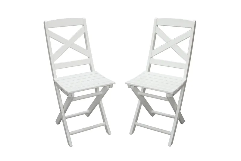 CALAYAN Klappstol Utomhus Vit - Utemöbler - Utestol & trädgårdsstol - Caféstol & klappstol utomhus