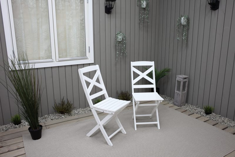 CALAYAN Klappstol Utomhus Vit - Utemöbler - Utestol & trädgårdsstol - Caféstol & klappstol utomhus