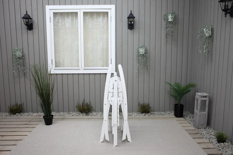 CALAYAN Klappstol Utomhus Vit - Utemöbler - Utestol & trädgårdsstol - Caféstol & klappstol utomhus