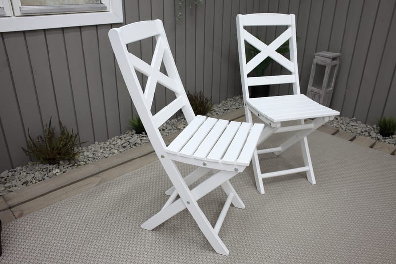 CALAYAN Klappstol Utomhus Vit - Utemöbler - Utestol & trädgårdsstol - Caféstol & klappstol utomhus