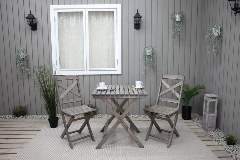 Edilma Klappstol Utomhus - Grå - Utemöbler - Utestol & trädgårdsstol - Caféstol & klappstol utomhus