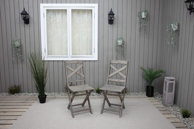 Edilma Klappstol Utomhus - Grå - Utemöbler - Utestol & trädgårdsstol - Caféstol & klappstol utomhus