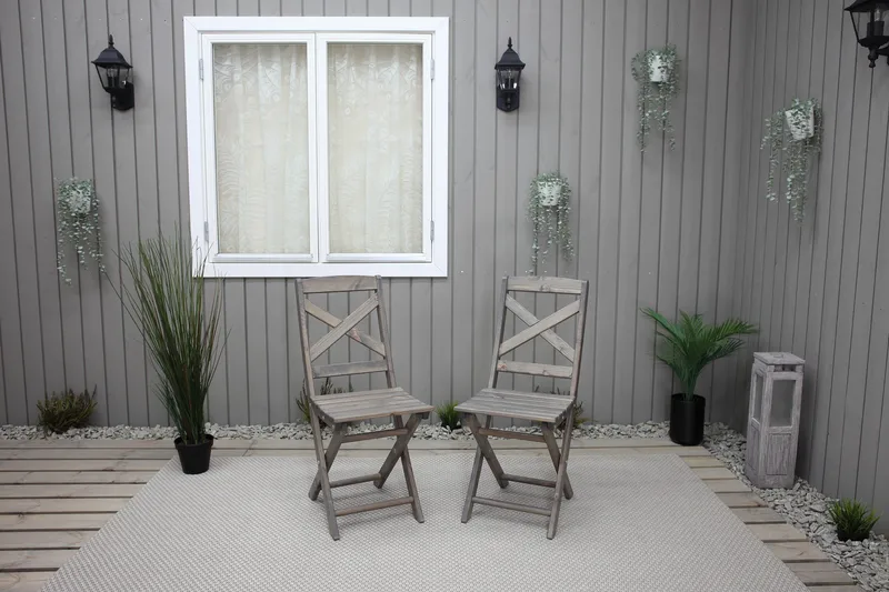 Edilma Klappstol Utomhus - Grå - Utemöbler - Utestol & trädgårdsstol - Caféstol & klappstol utomhus