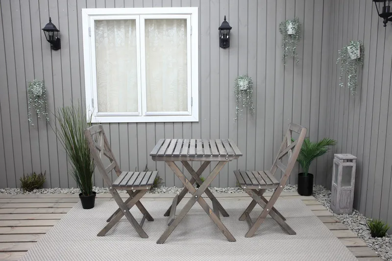 Edilma Klappstol Utomhus - Grå - Utemöbler - Utestol & trädgårdsstol - Caféstol & klappstol utomhus