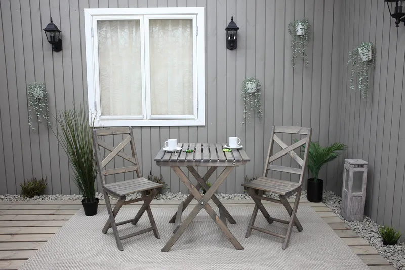 Edilma Klappstol Utomhus - Grå - Utemöbler - Utestol & trädgårdsstol - Caféstol & klappstol utomhus