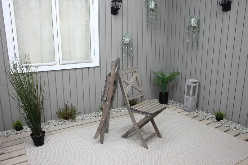 Edilma Klappstol Utomhus - Grå - Utemöbler - Utestol & trädgårdsstol - Caféstol & klappstol utomhus