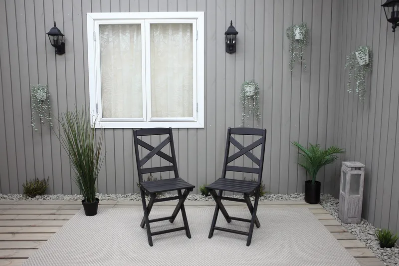 Edilma Klappstol Utomhus - Mörkbrun - Utemöbler - Utestol & trädgårdsstol - Caféstol & klappstol utomhus