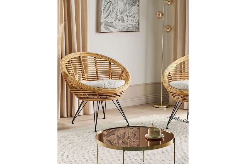 Carman Utefåtölj - Natural/Svart/Beige - Utemöbler - Utestol & trädgårdsstol - Utefåtölj & loungefåtölj