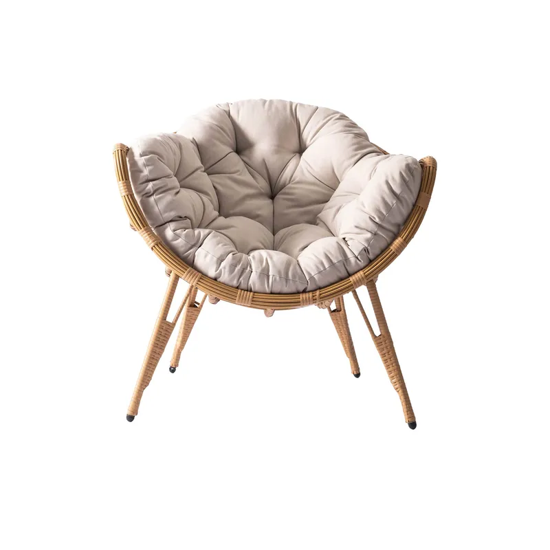 Casa Fåtölj utomhus - brun, beige - Utemöbler - Utestol & trädgårdsstol - Utefåtölj & loungefåtölj