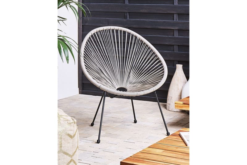 Cayaco Utefåtölj - Grå/Svart - Utemöbler - Utestol & trädgårdsstol - Utefåtölj & loungefåtölj