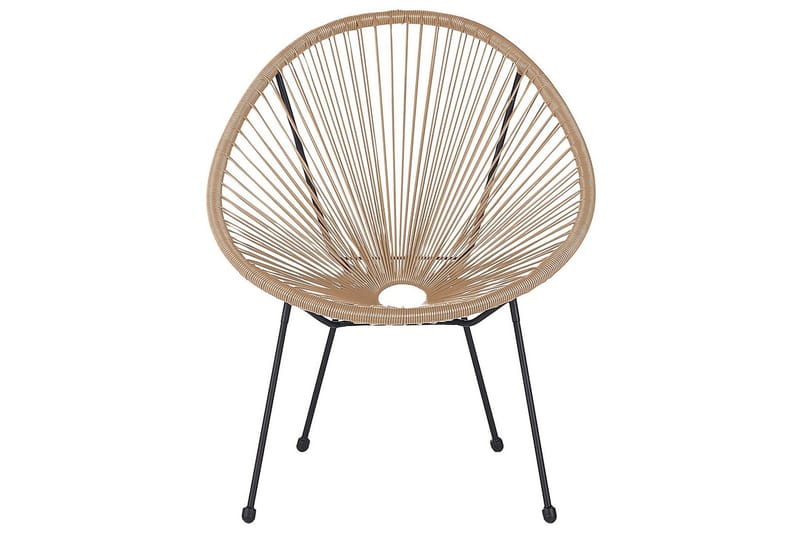 Cayaco Utefåtölj - Natural/Beige/Svart - Utemöbler - Utestol & trädgårdsstol - Utefåtölj & loungefåtölj