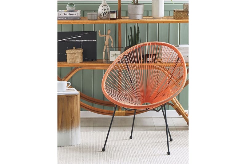 Cayaco Utefåtölj - Orange/Svart - Utemöbler - Utestol & trädgårdsstol - Utefåtölj & loungefåtölj