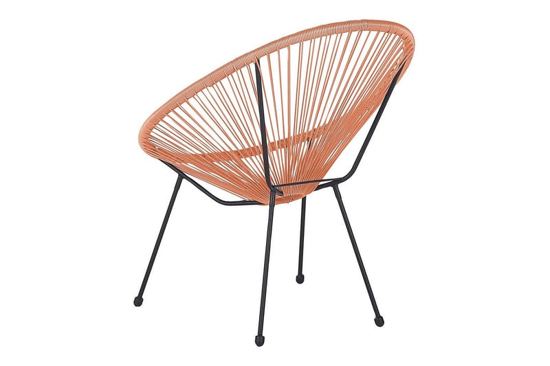 Cayaco Utefåtölj - Orange/Svart - Utemöbler - Utestol & trädgårdsstol - Utefåtölj & loungefåtölj