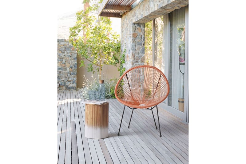 Cayaco Utefåtölj - Orange/Svart - Utemöbler - Utestol & trädgårdsstol - Utefåtölj & loungefåtölj