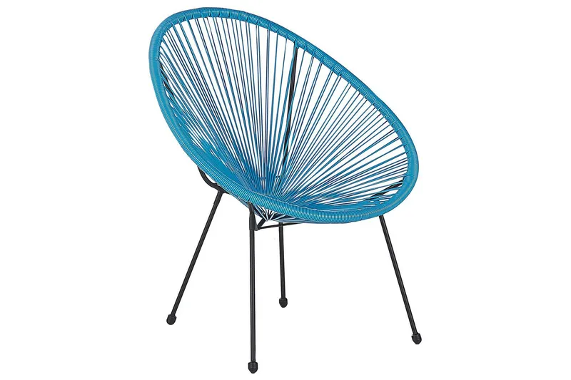 Cayaco Utefåtölj - Svart/Blå - Utemöbler - Utestol & trädgårdsstol - Utefåtölj & loungefåtölj