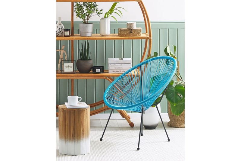 Cayaco Utefåtölj - Svart/Blå - Utemöbler - Utestol & trädgårdsstol - Utefåtölj & loungefåtölj