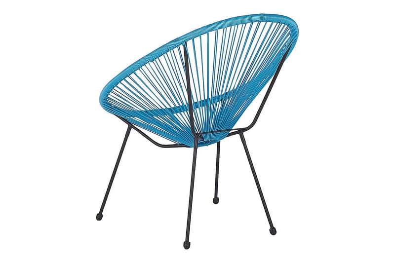 Cayaco Utefåtölj - Svart/Blå - Utemöbler - Utestol & trädgårdsstol - Utefåtölj & loungefåtölj