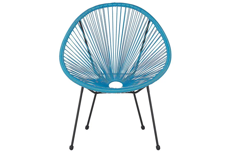 Cayaco Utefåtölj - Svart/Blå - Utemöbler - Utestol & trädgårdsstol - Utefåtölj & loungefåtölj