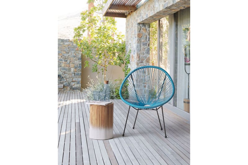 Cayaco Utefåtölj - Svart/Blå - Utemöbler - Utestol & trädgårdsstol - Utefåtölj & loungefåtölj