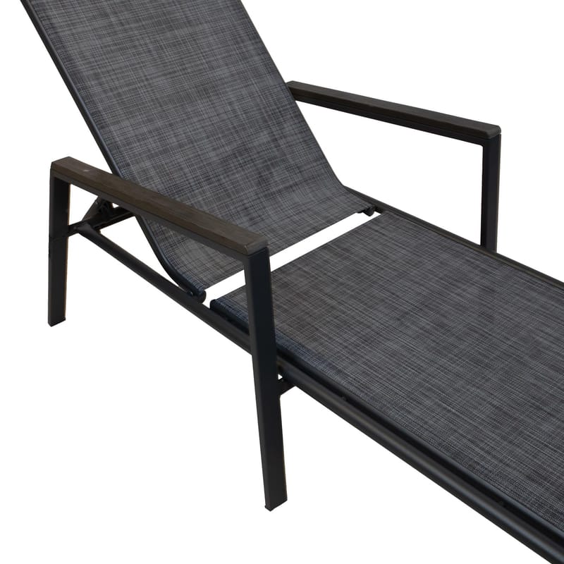 Däckstol Delgado - grå - Utemöbler - Utestol & trädgårdsstol - Solsäng & Solvagnar