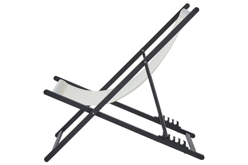 Däckstol hopfällbar Locri II - Beige, svart - Utemöbler - Utestol & trädgårdsstol - Solstolar