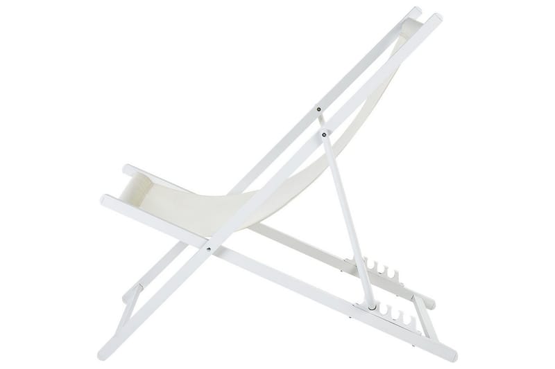 Däckstol hopfällbar Locri II - Beige, vit - Utemöbler - Utestol & trädgårdsstol - Solstolar