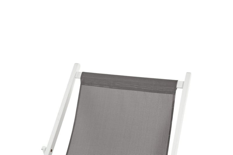 Däckstol hopfällbar Locri II - Grå, vit - Utemöbler - Utestol & trädgårdsstol - Solstolar