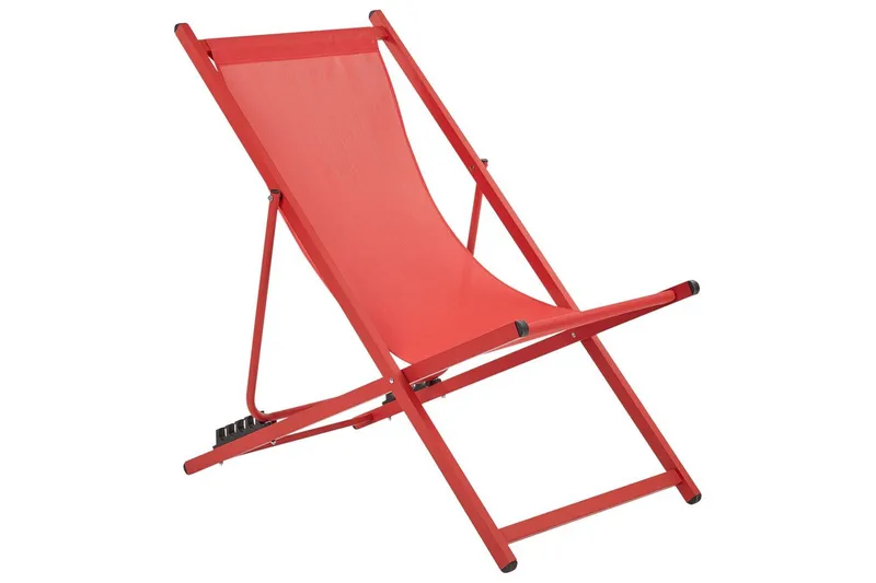 Däckstol hopfällbar Locri II - Röd - Utemöbler - Utestol & trädgårdsstol - Solstolar