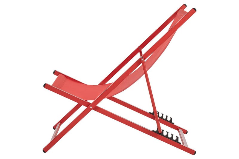 Däckstol hopfällbar Locri II - Röd - Utemöbler - Utestol & trädgårdsstol - Solstolar