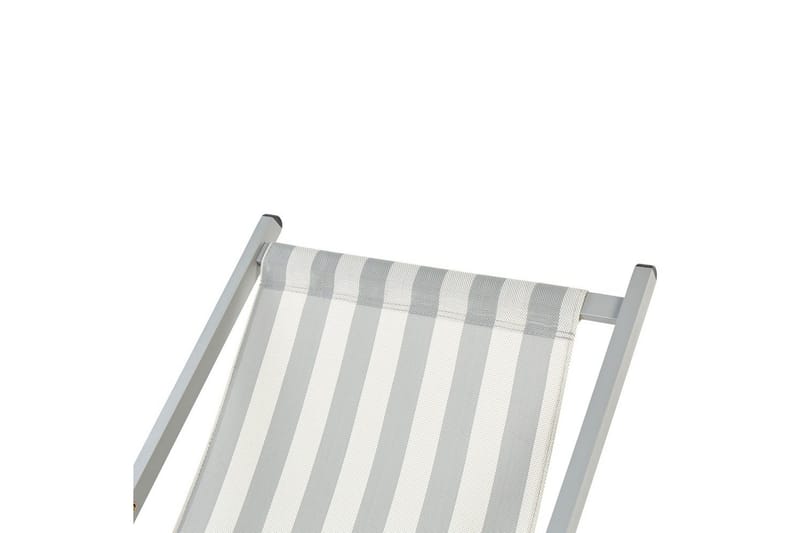 Däckstol hopfällbar Locri II - Vit, Grå - Utemöbler - Utestol & trädgårdsstol - Solstolar