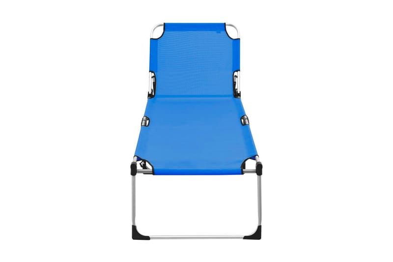 Extra hög solstol för seniorer hopfällbar blå aluminium - Blå - Solstolar