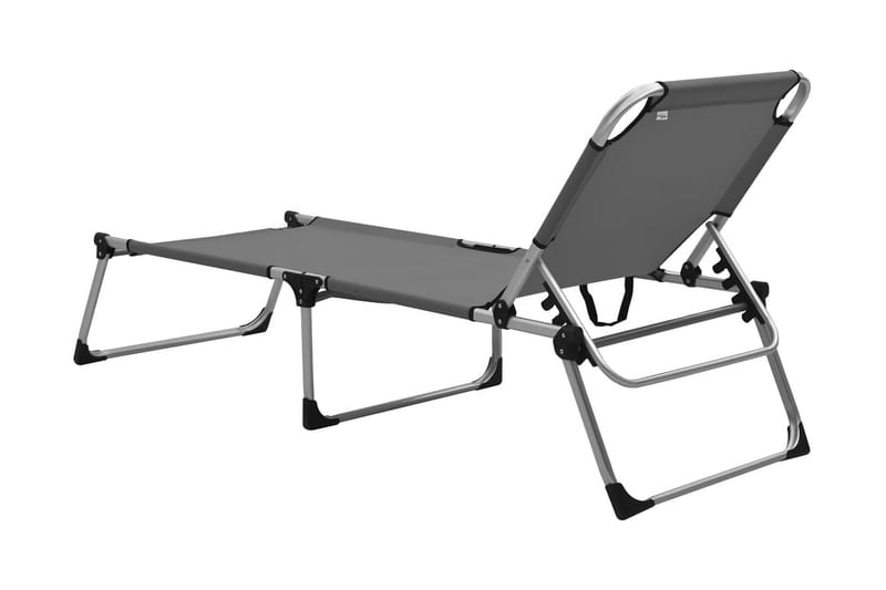 Extra hög solstol för seniorer hopfällbar grå aluminium - Grå - Solstolar