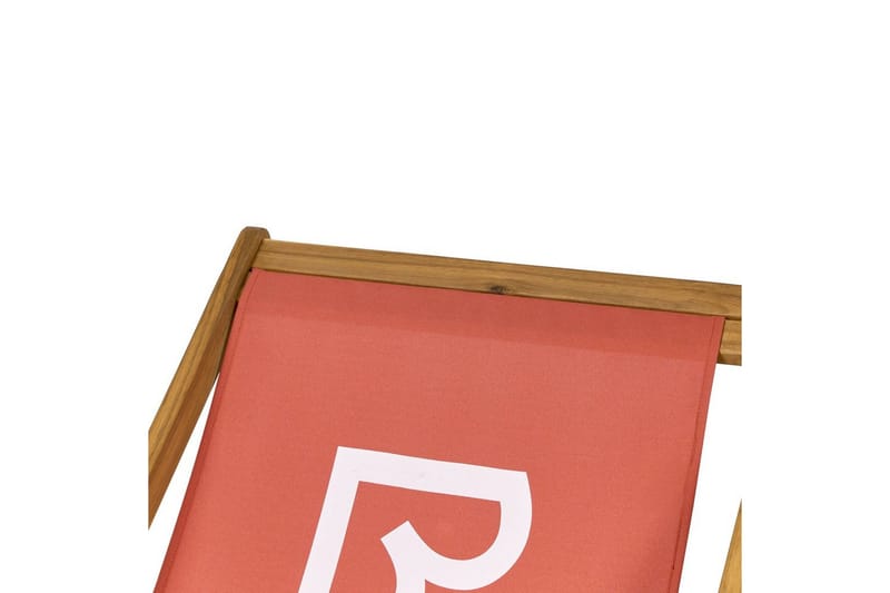 Fällbar däckstol Anzio - Rött, ljust trä - Utemöbler - Utestol & trädgårdsstol - Solstolar