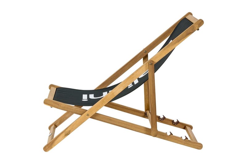 Fällbar däckstol Anzio - Svart, ljust trä - Utemöbler - Utestol & trädgårdsstol - Solstolar