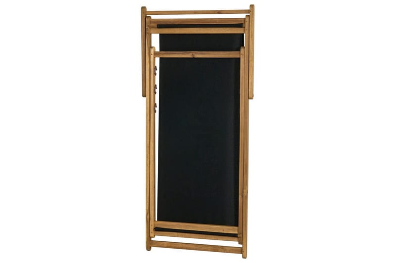 Fällbar däckstol Anzio - Svart, ljust trä - Utemöbler - Utestol & trädgårdsstol - Solstolar